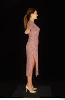  Amal dressed high heels red dress standing t poses whole body 0007.jpg